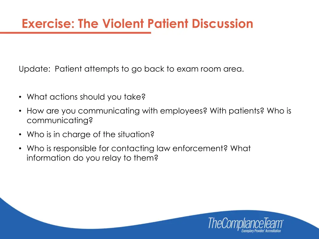 exercise the violent patient discussion 1