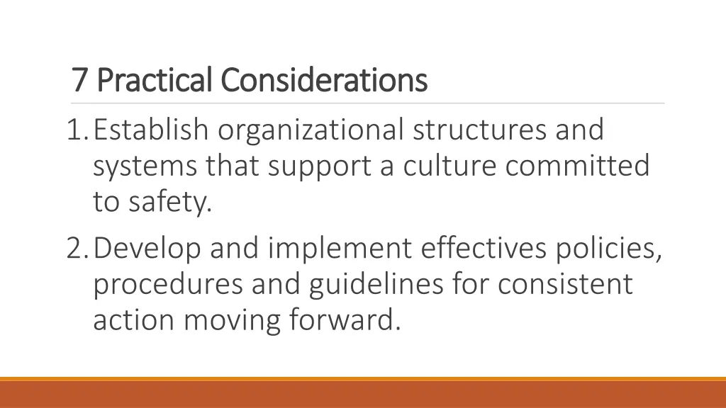 7 practical considerations 7 practical