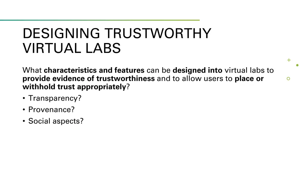 designing trustworthy virtual labs