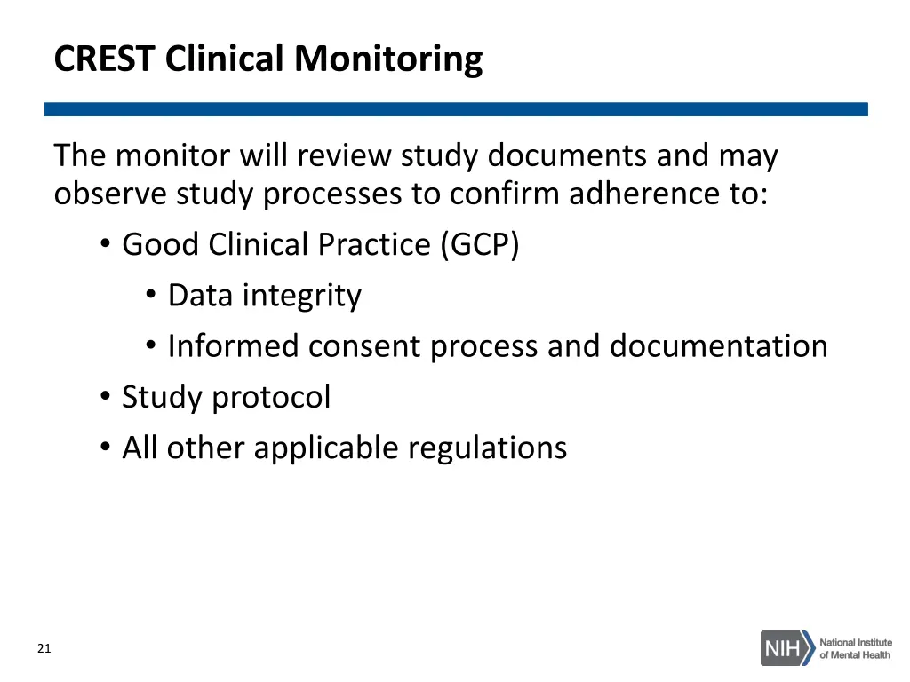 crest clinical monitoring