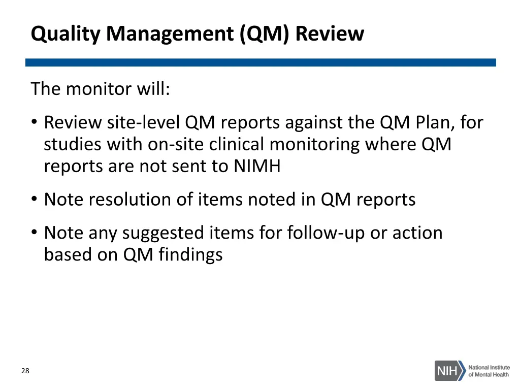 quality management qm review