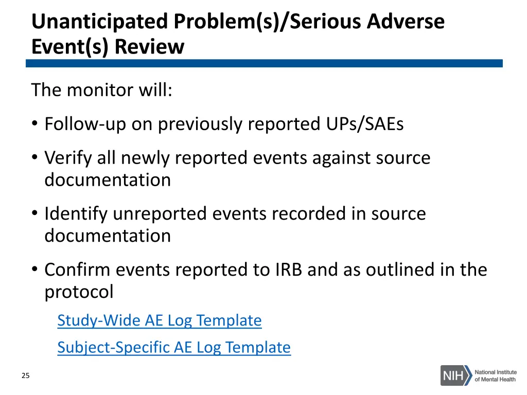 unanticipated problem s serious adverse event