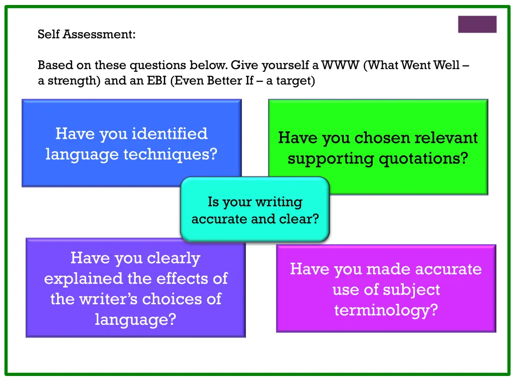 self assessment