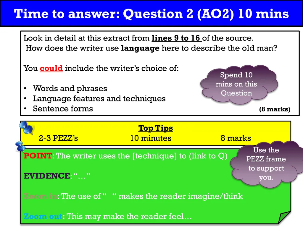 time to answer question 2 ao2 10 mins