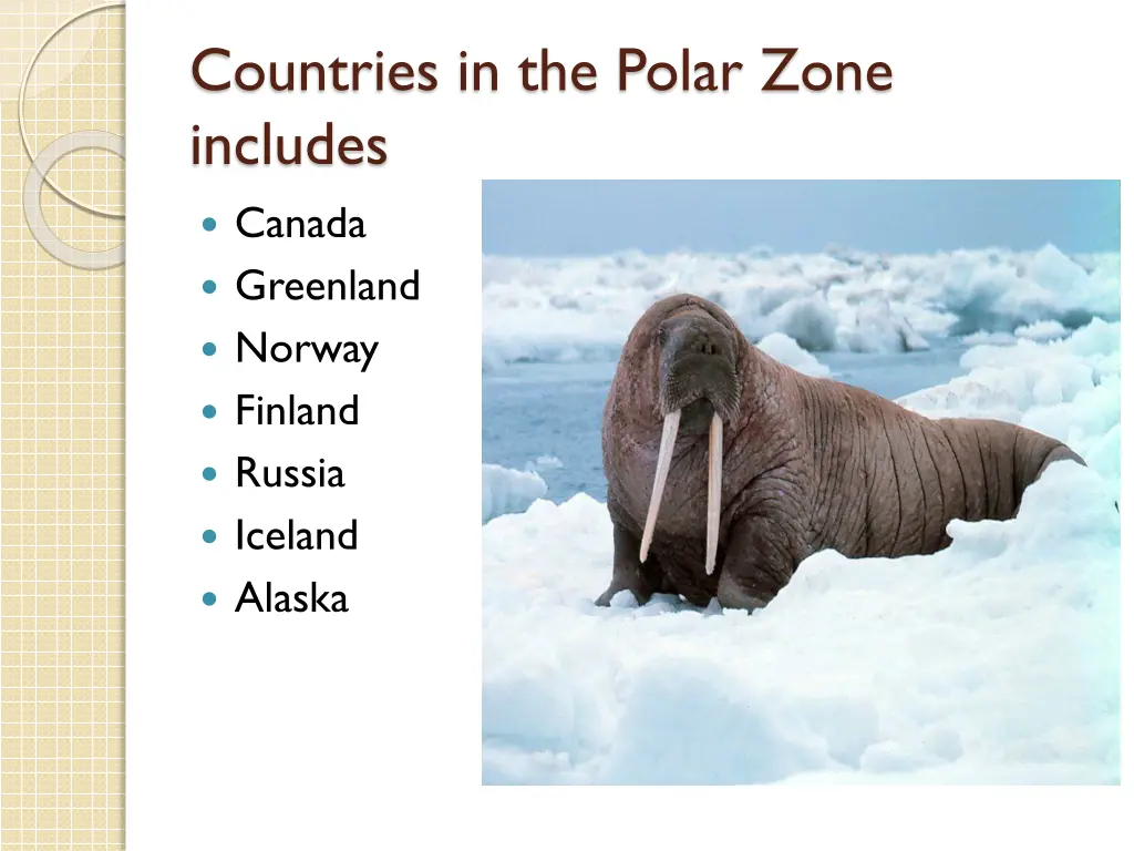 countries in the polar zone includes