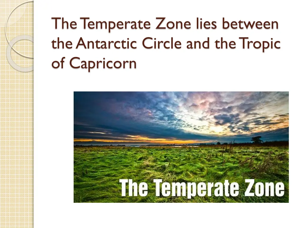 the temperate zone lies between the antarctic