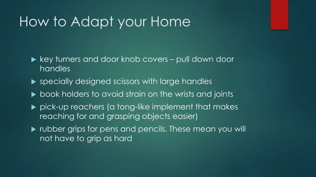 how to adapt your home