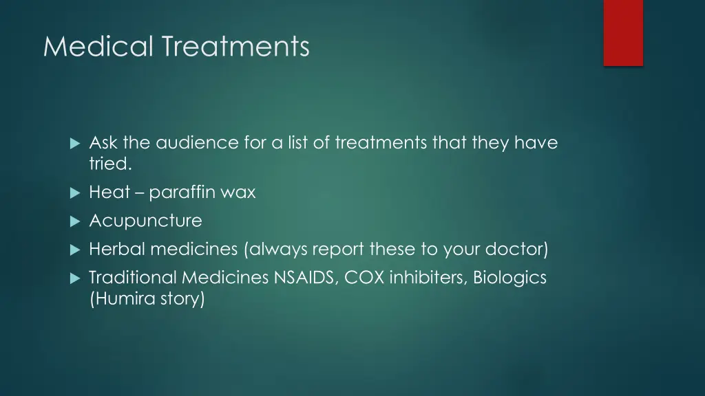 medical treatments