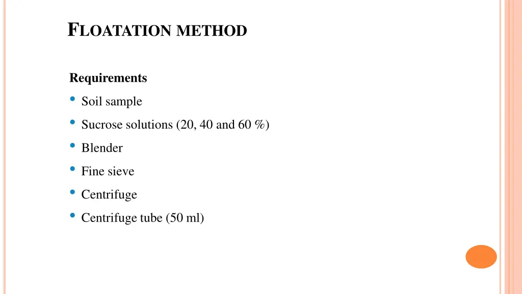 f loatation method