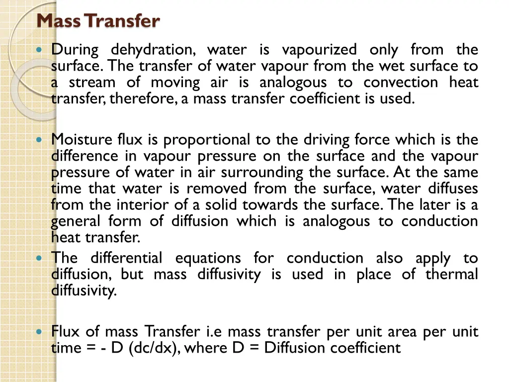 mass transfer