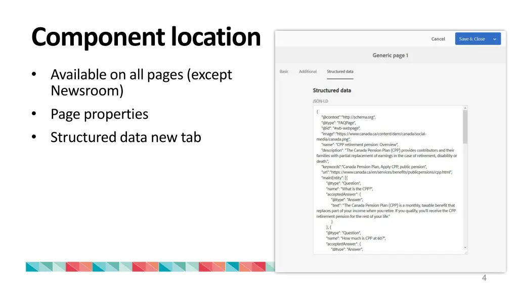 component location