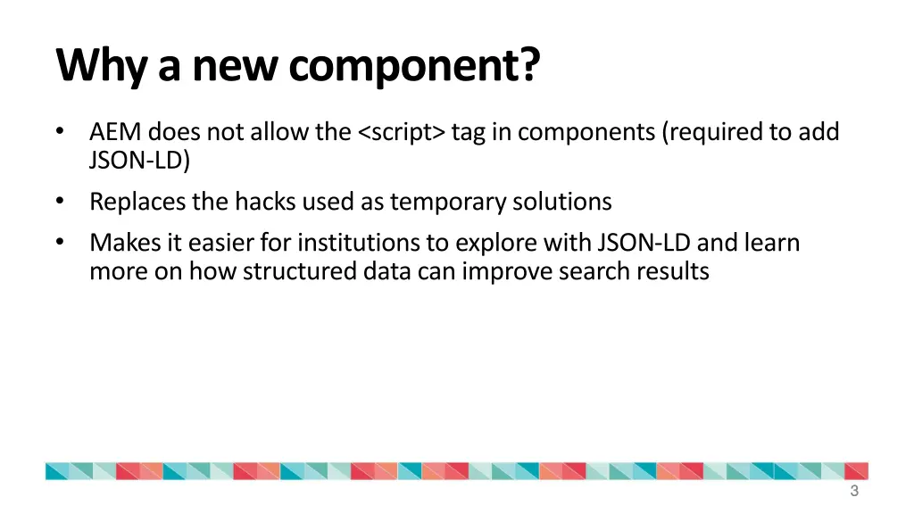 why a new component