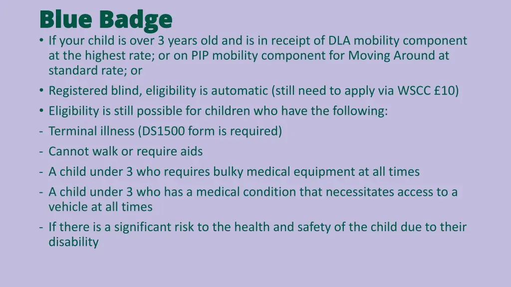 blue badge blue badge if your child is over