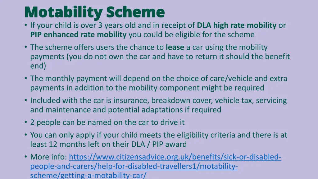 motability scheme motability scheme if your child