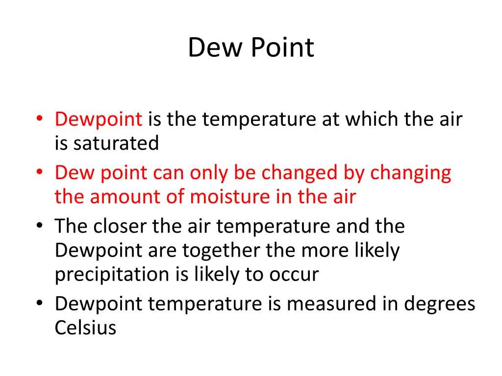 dew point