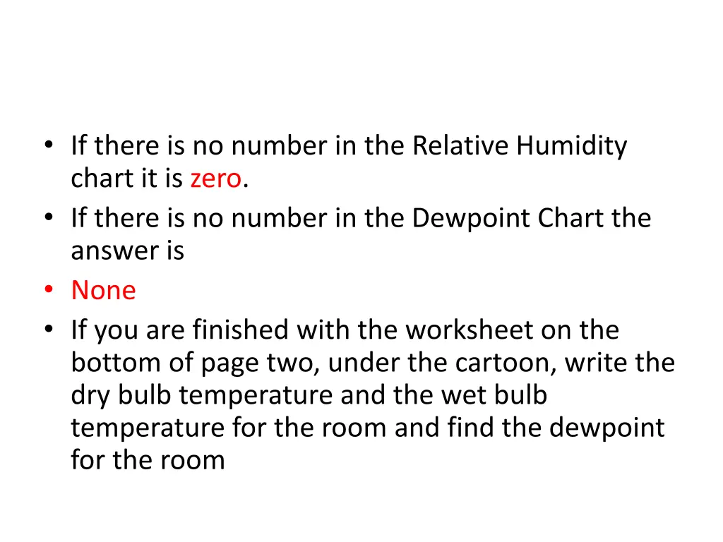 if there is no number in the relative humidity