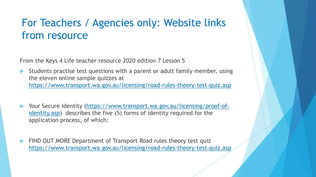 for teachers agencies only website links from