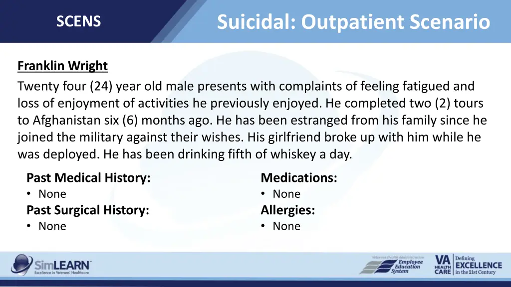 suicidal outpatient scenario