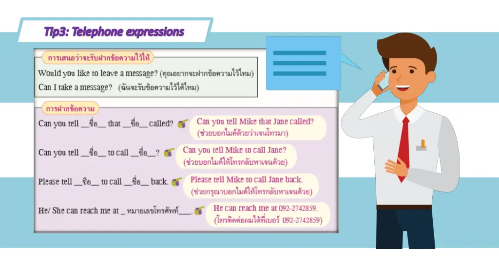 tip3 telephone expressions