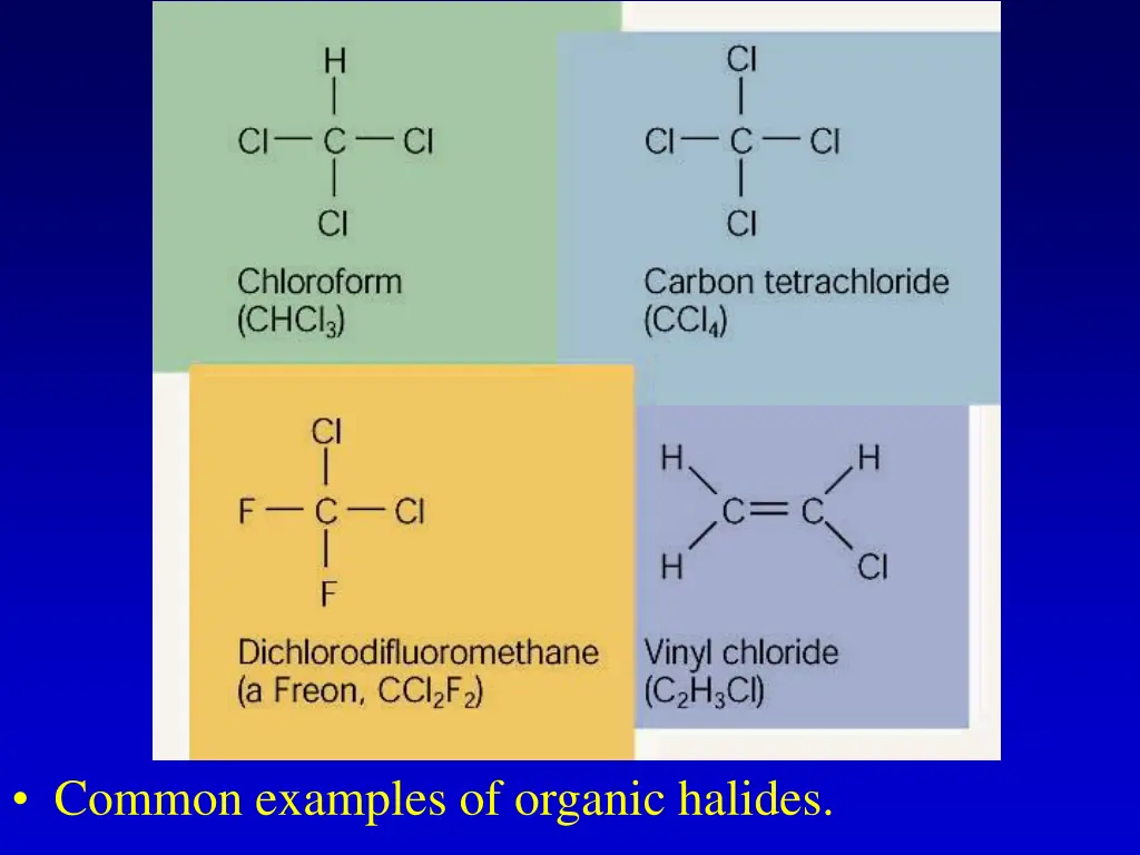 common examples of organic halides