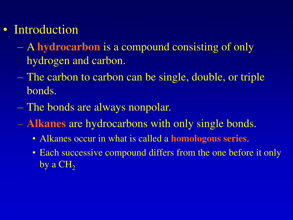 introduction a hydrocarbon is a compound