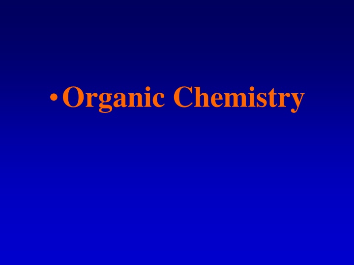 organic chemistry