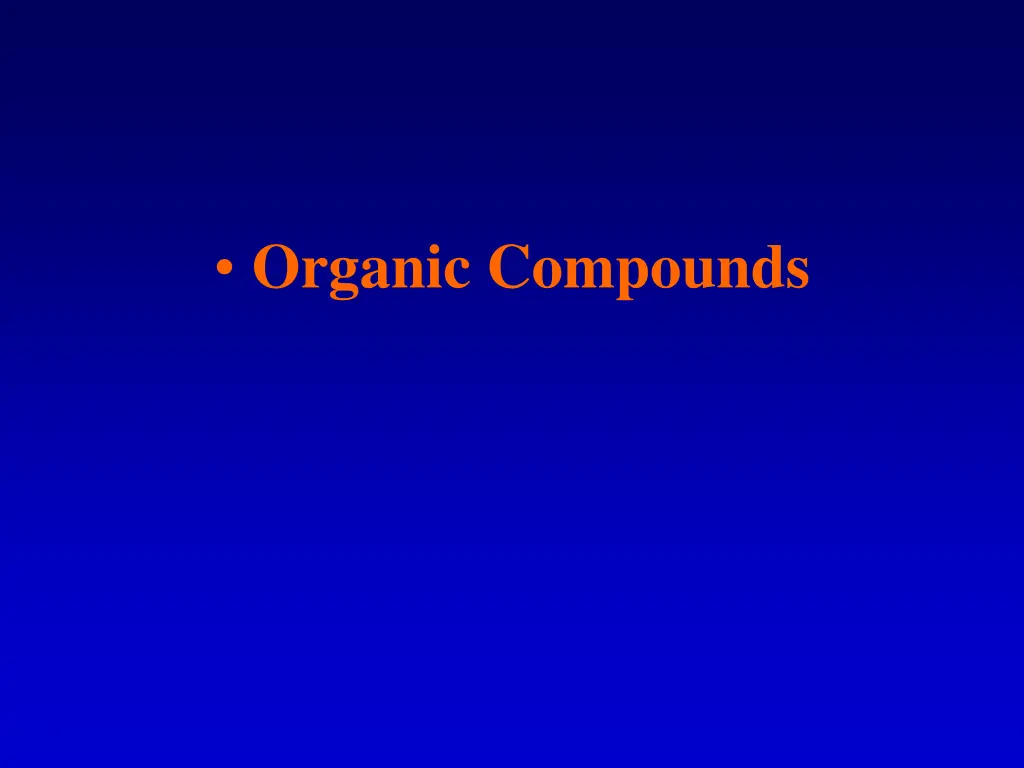 organic compounds