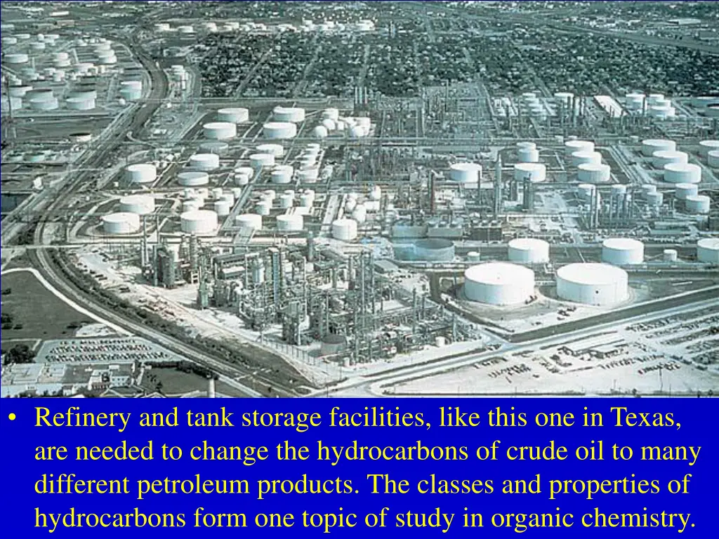 refinery and tank storage facilities like this