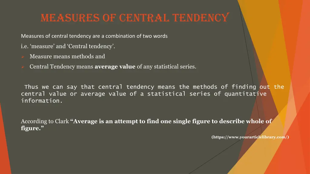 measures of central tendency