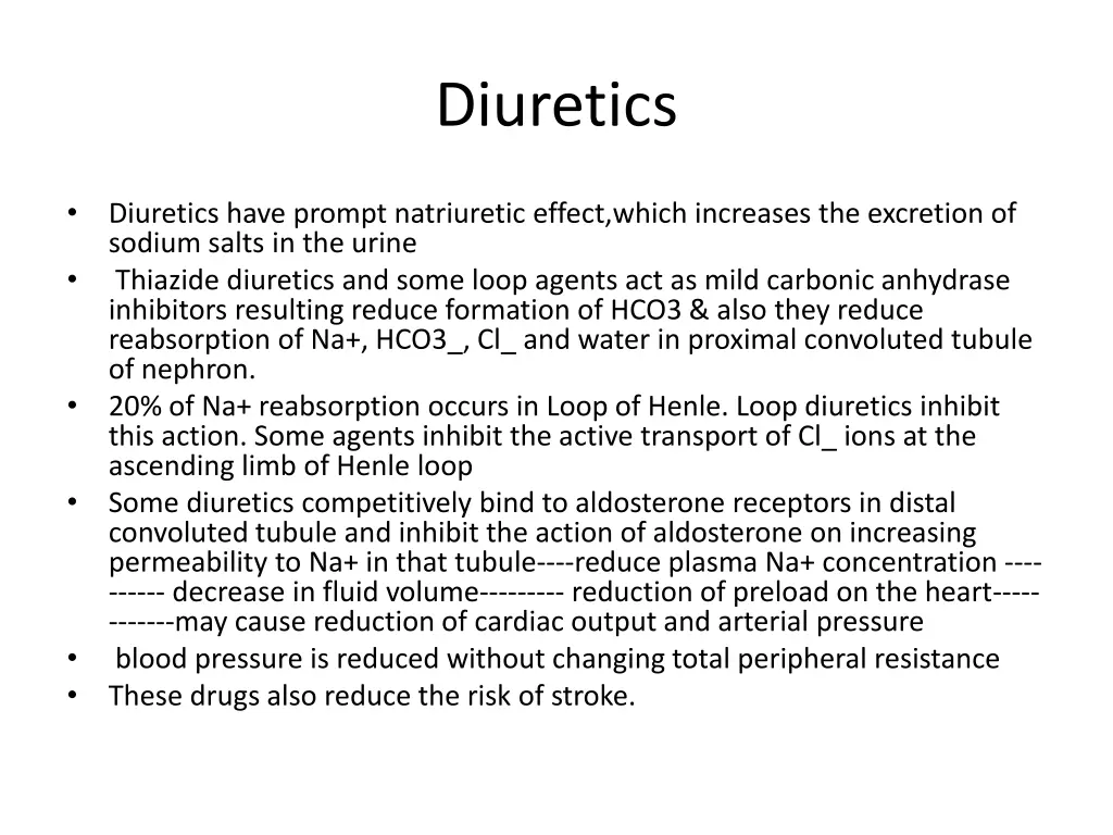 diuretics