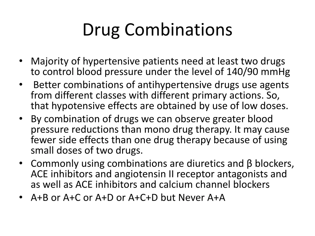 drug combinations