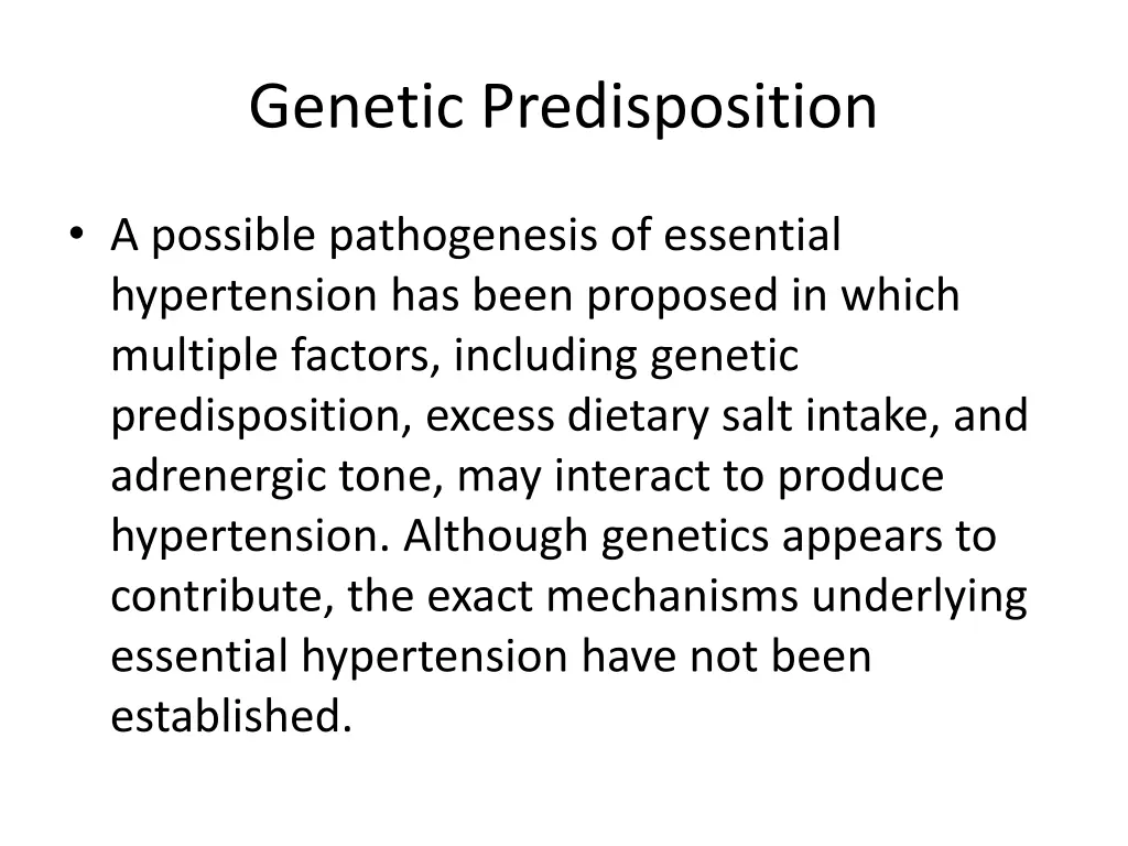 genetic predisposition