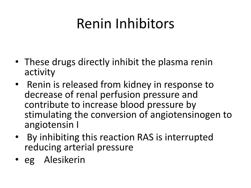 renin inhibitors