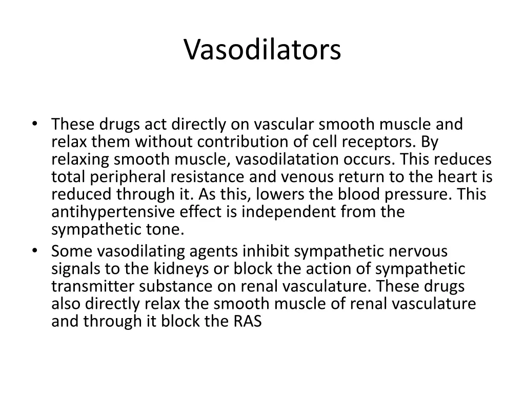 vasodilators