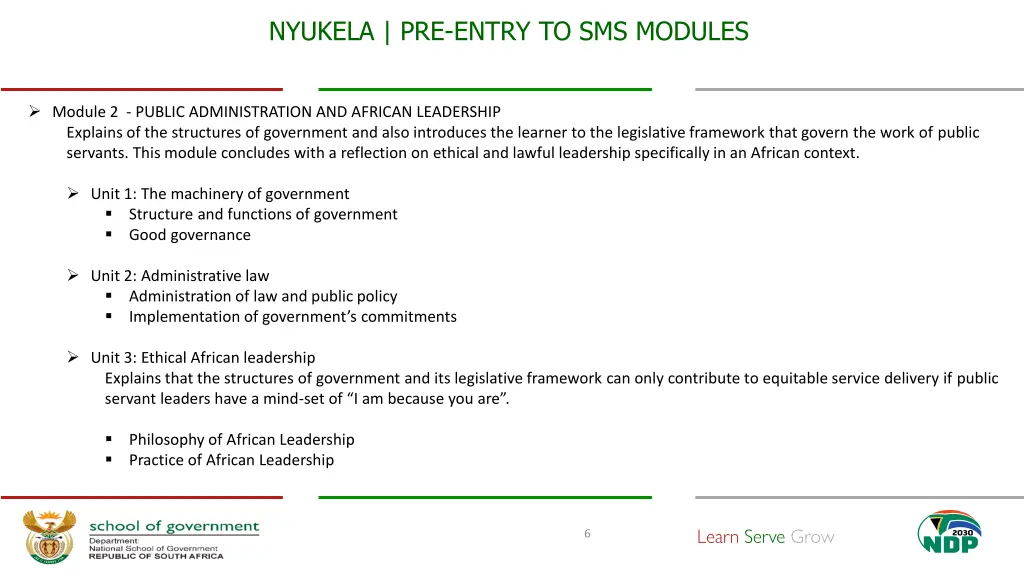 nyukela pre entry to sms modules 2