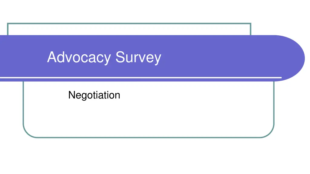 advocacy survey