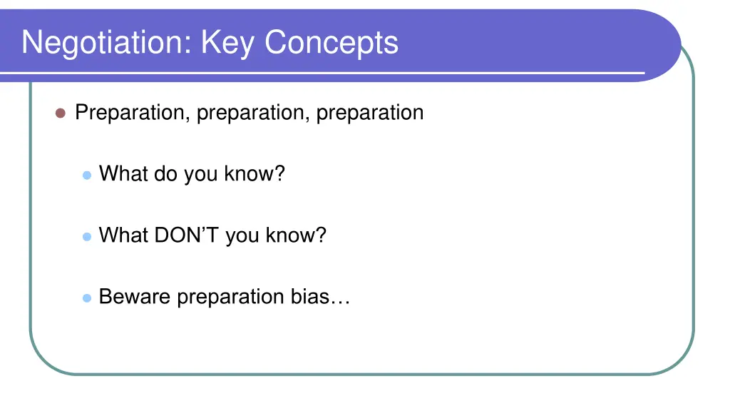 negotiation key concepts