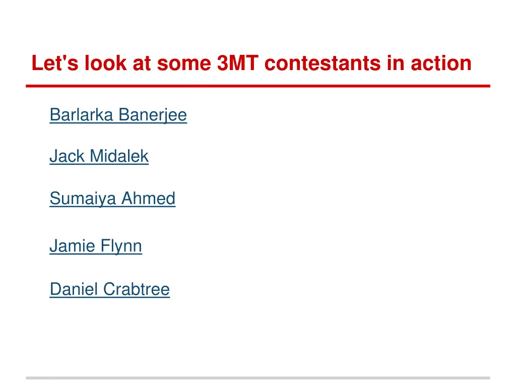 let s look at some 3mt contestants in action