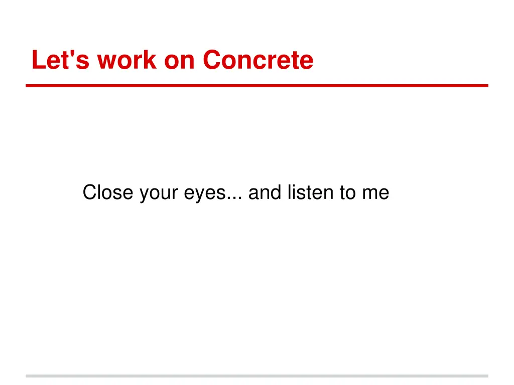 let s work on concrete