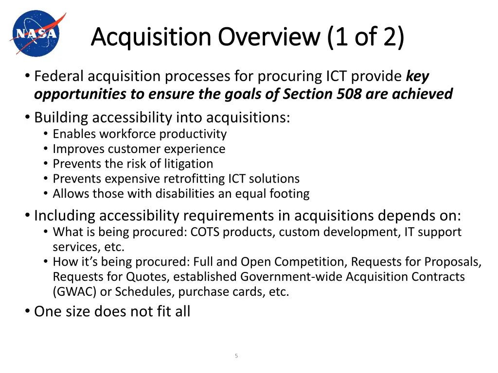 acquisition overview 1 of 2 acquisition overview