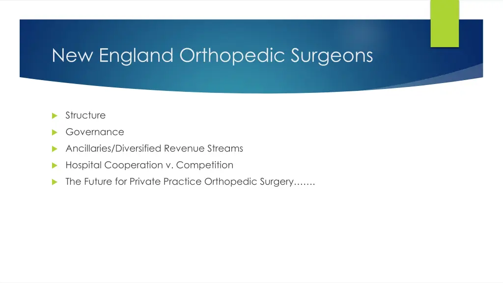 new england orthopedic surgeons