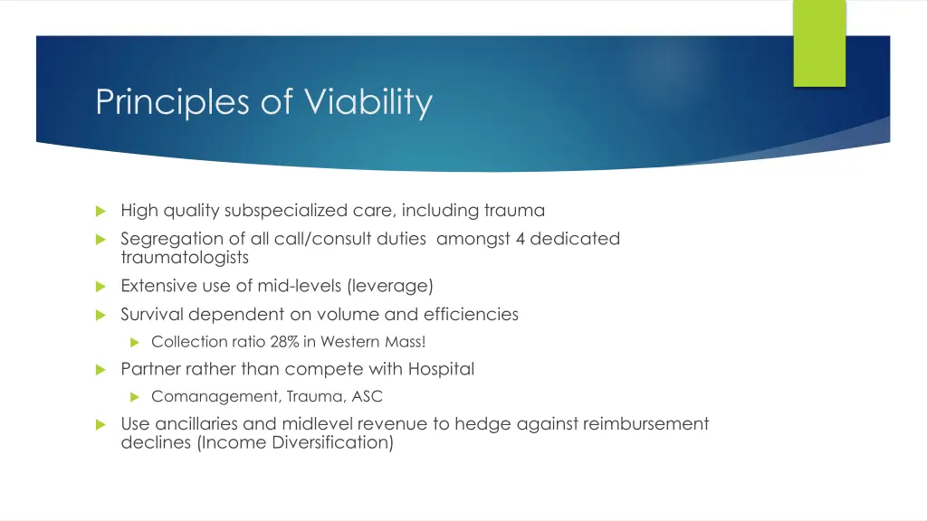 principles of viability