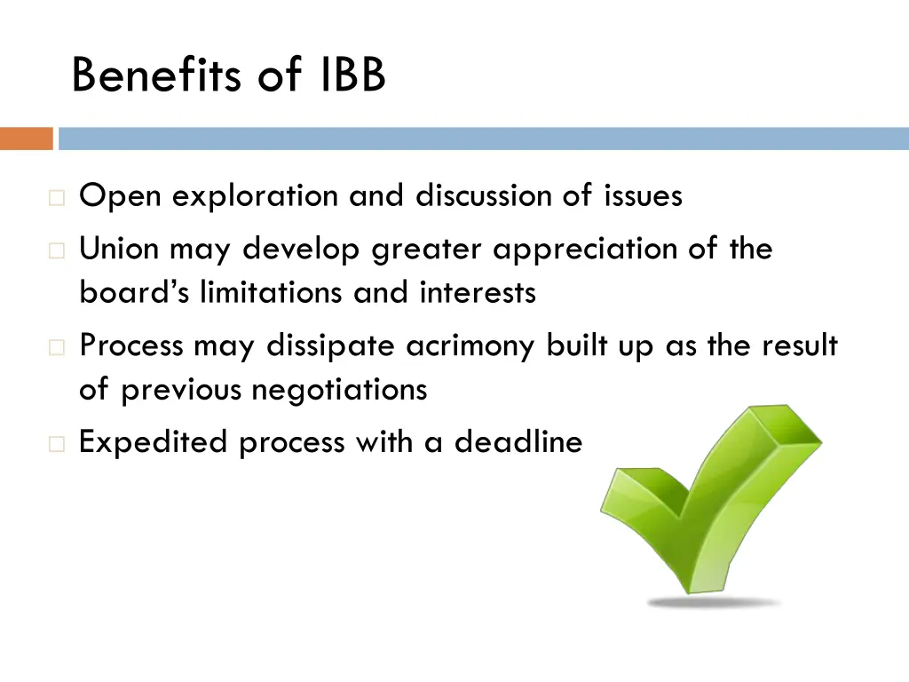 benefits of ibb