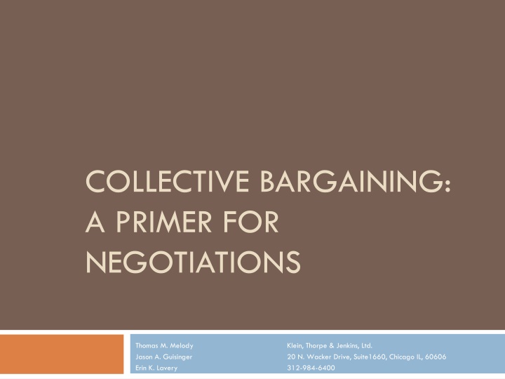 collective bargaining a primer for negotiations