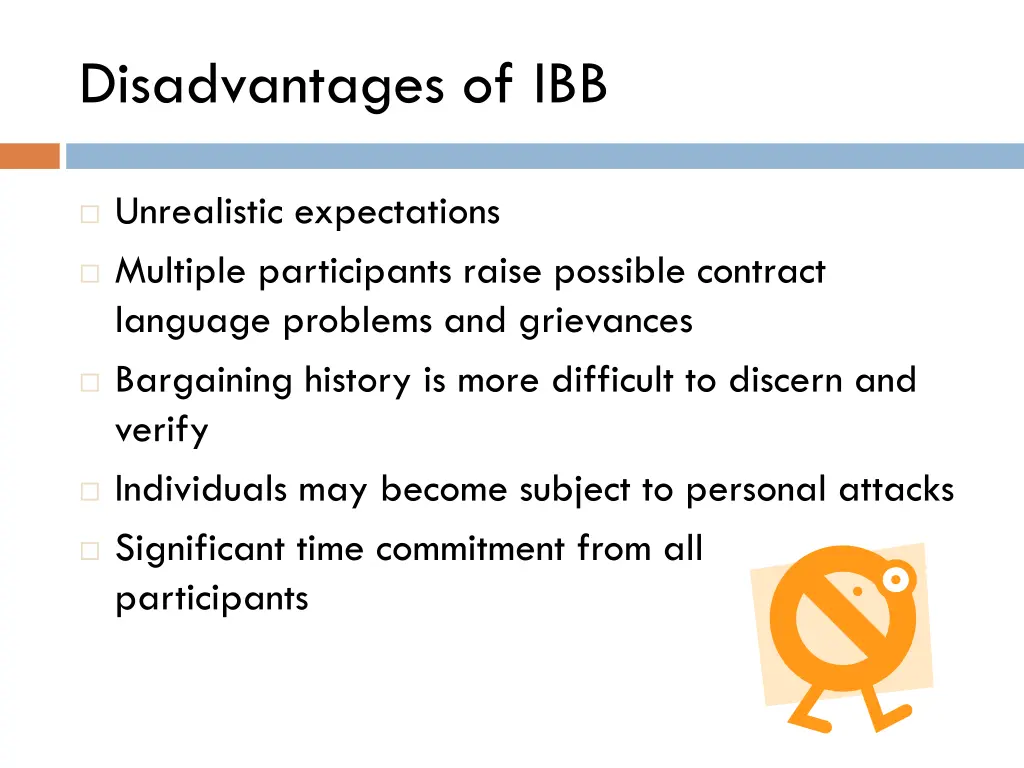 disadvantages of ibb