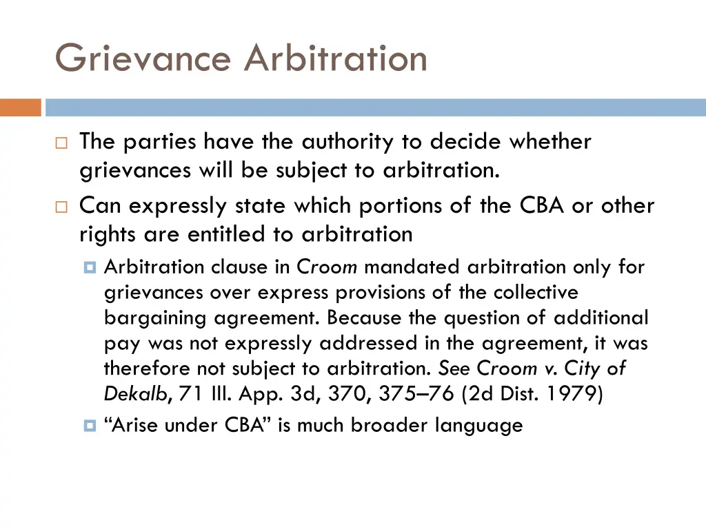 grievance arbitration