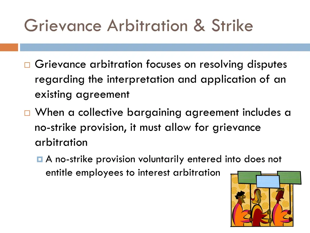 grievance arbitration strike