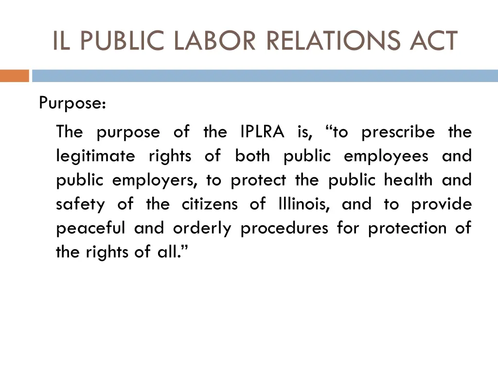 il public labor relations act