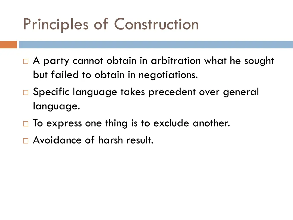 principles of construction