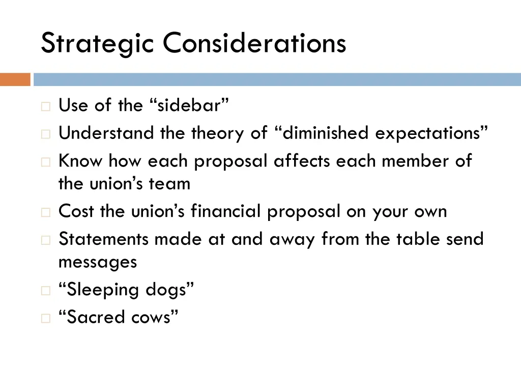 strategic considerations 1